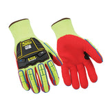 Ansell Size 9 Green And Red RINGERS® R085 High Performance Polyethylene/Nitrile Full Finger Impact Resistant Gloves With Knit Wrist