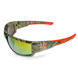 Radians Cumulus Camo Safety Glasses With Gold Polycarbonate And Hard Coat/Mirrored Lens