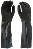 RADNOR™ Large Black Supported Interlock Lined PVC Chemical Resistant Gloves
