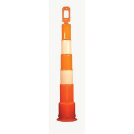 Cortina Safety Products 49" Orange/White Polyethylene Channelizer