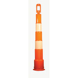 Cortina Safety Products 49" Orange/White Polyethylene Channelizer