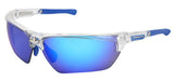 MCR Safety® Dominator™ DM3 Clear And Blue Safety Glasses With Blue And Mirrored/Hard Coat Lens