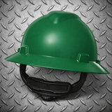 MSA V-Gard® Class E Polyethylene Hard Hat With Full Brim And Fas-Trac®