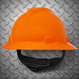 MSA V-Gard® Class E Polyethylene Hard Hat With Full Brim And Fas-Trac®