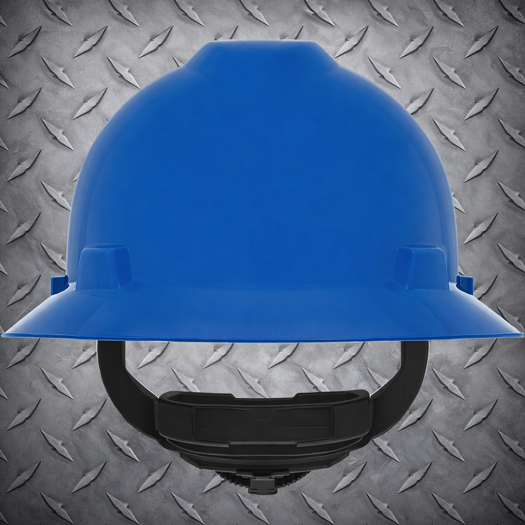 MSA V-Gard® Class E Polyethylene Hard Hat With Full Brim And Fas-Trac®