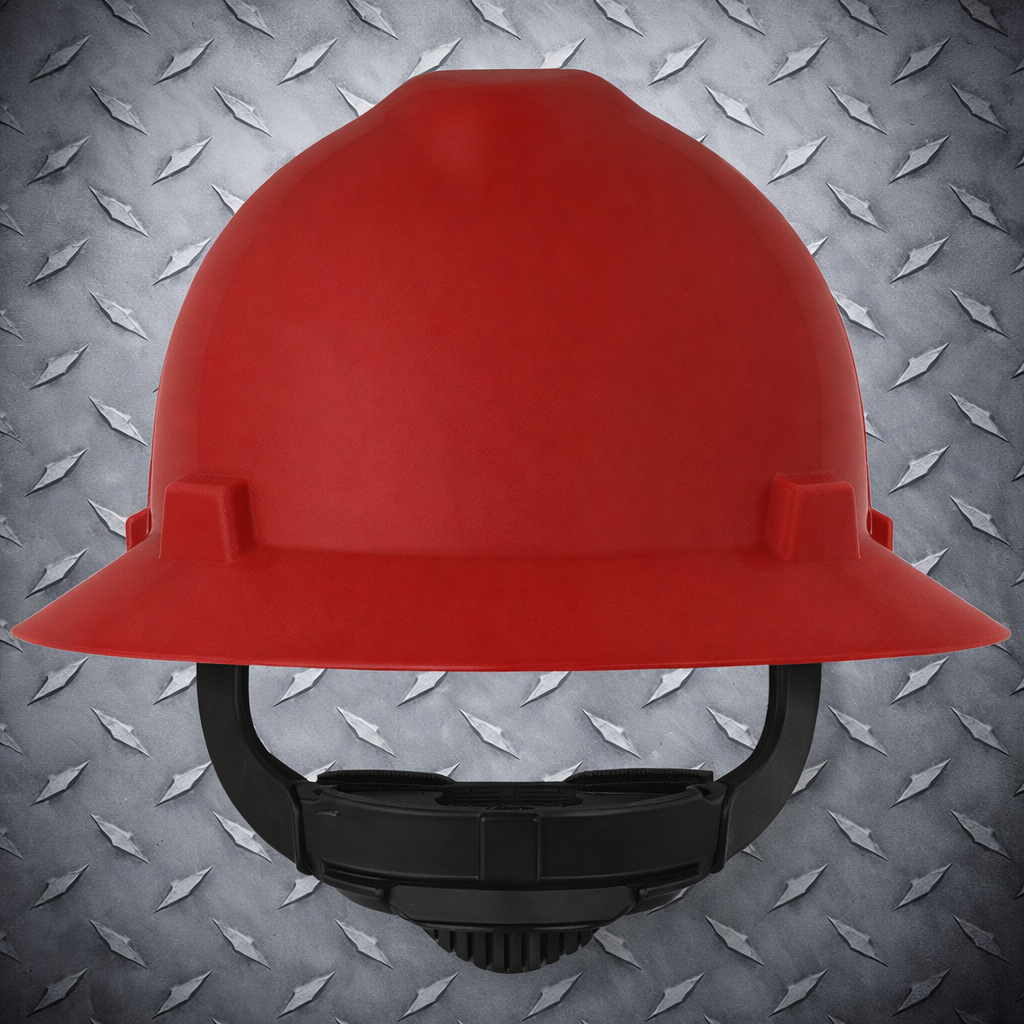 MSA V-Gard® Class E Polyethylene Hard Hat With Full Brim And Fas-Trac®