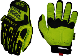 Mechanix Wear® Hi-Viz Yellow M-Pact® Synthetic Leather And TrekDry® Full Finger Anti-Vibration Gloves With Hook And Loop Cuff