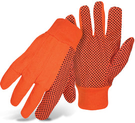 PIP Global Safety® Hi-Vis Orange Large 10 oz Cotton/Polyester Clute Cut General Purpose Gloves With Knit Wrist